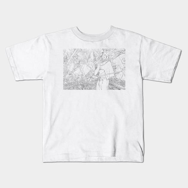 In the Woods Kids T-Shirt by WendiStrangFrost